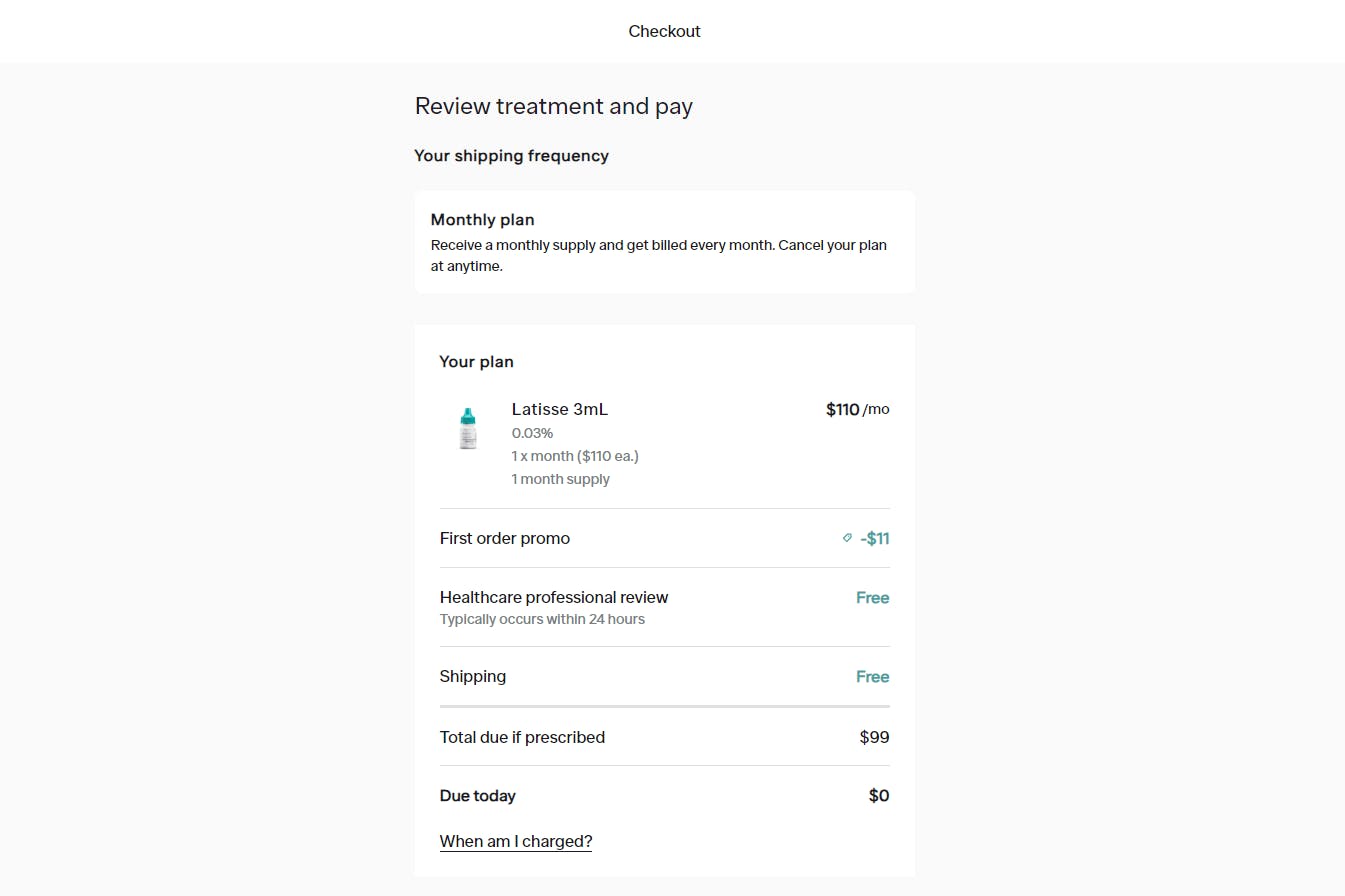 Latisse Consultation Ro Online Checkout
