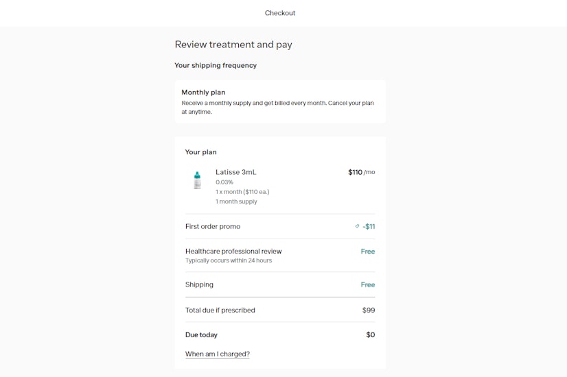 Latisse Consultation Ro Online Checkout