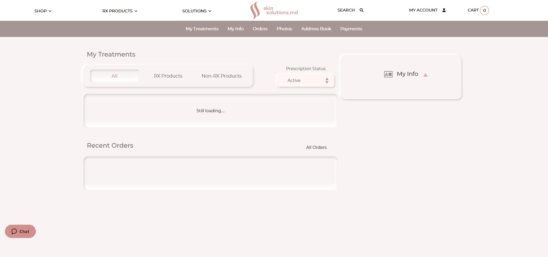Latisse Skin Solutions Dashboard
