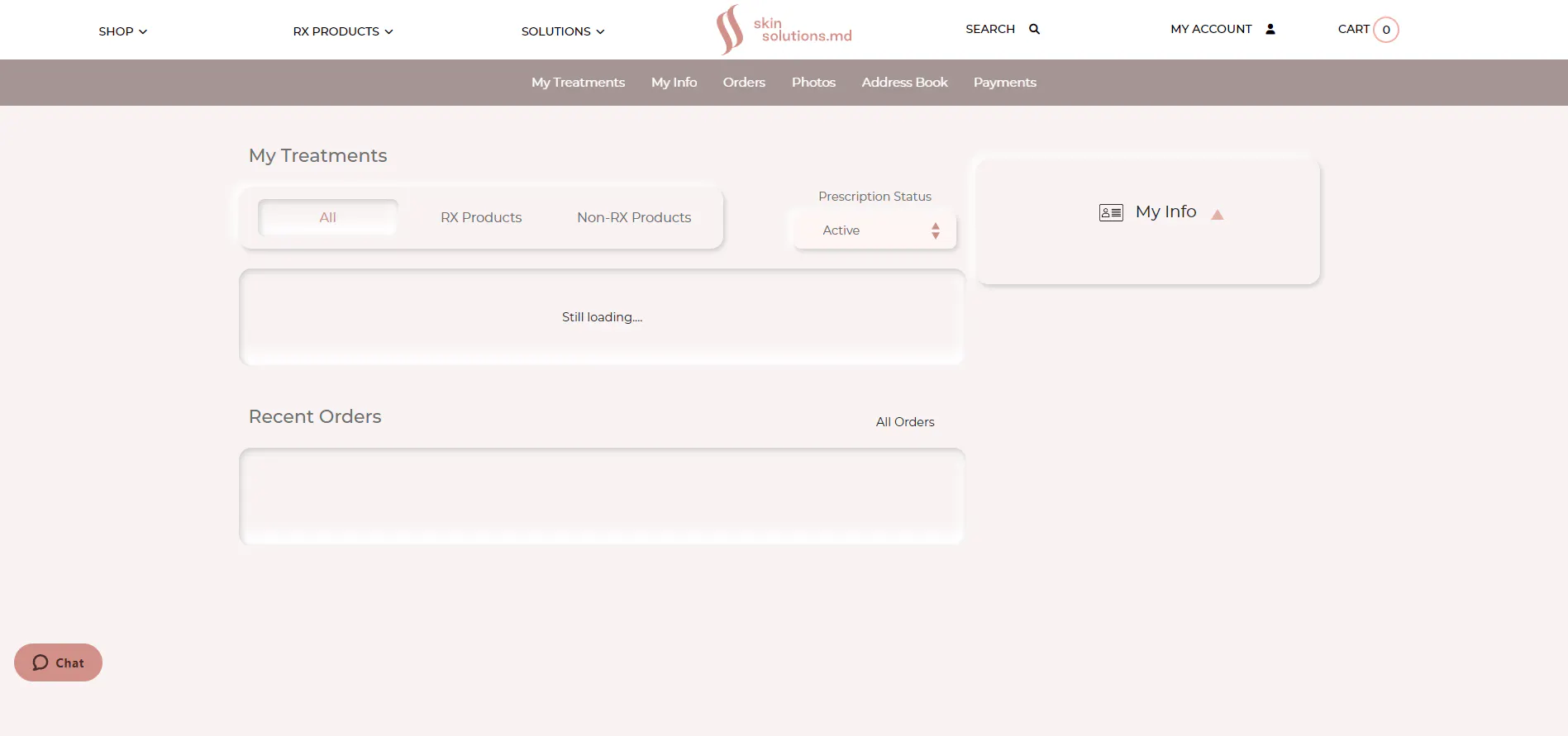 Latisse Skin Solutions Dashboard