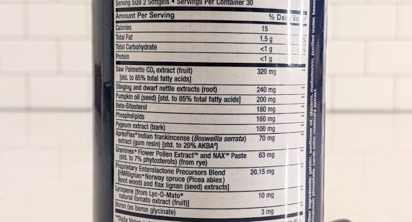 Life Extension Ultra Prostate Formula Ingredients