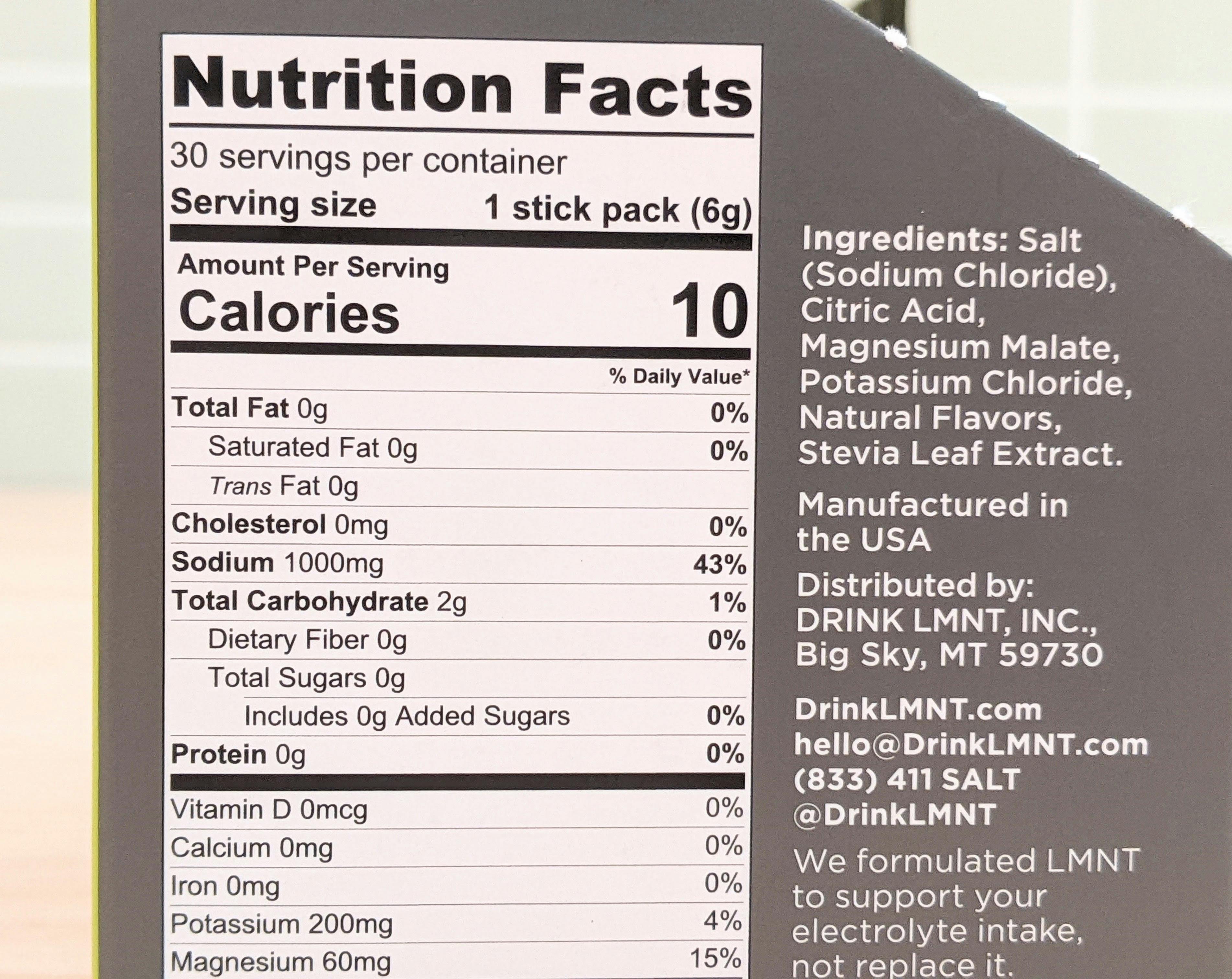 LMNT Ingredients