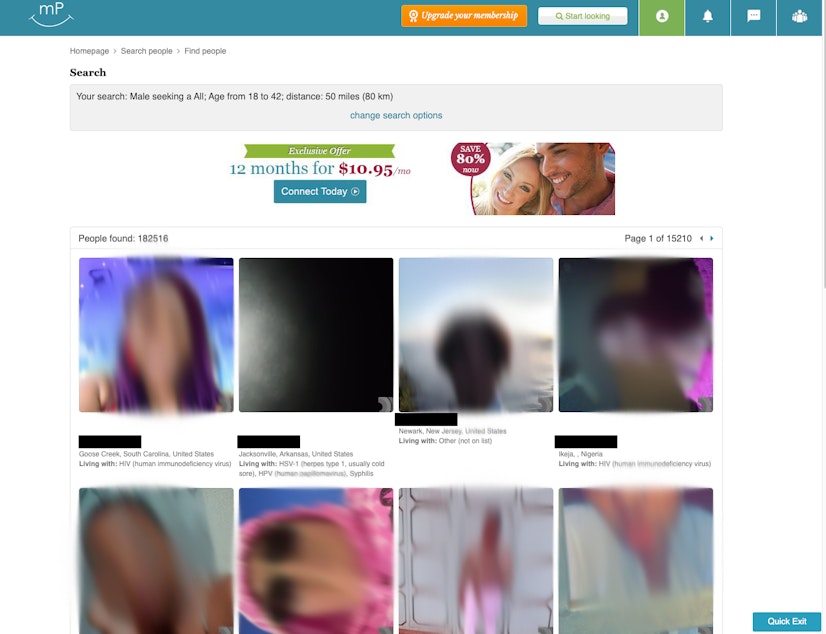 Meet Positives Homepage