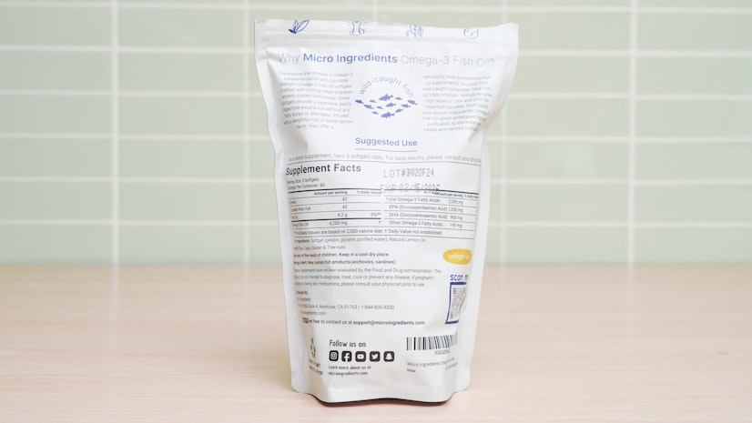 Micro Ingredients Triple Strength Omega 3 Fish Oil Ingredients