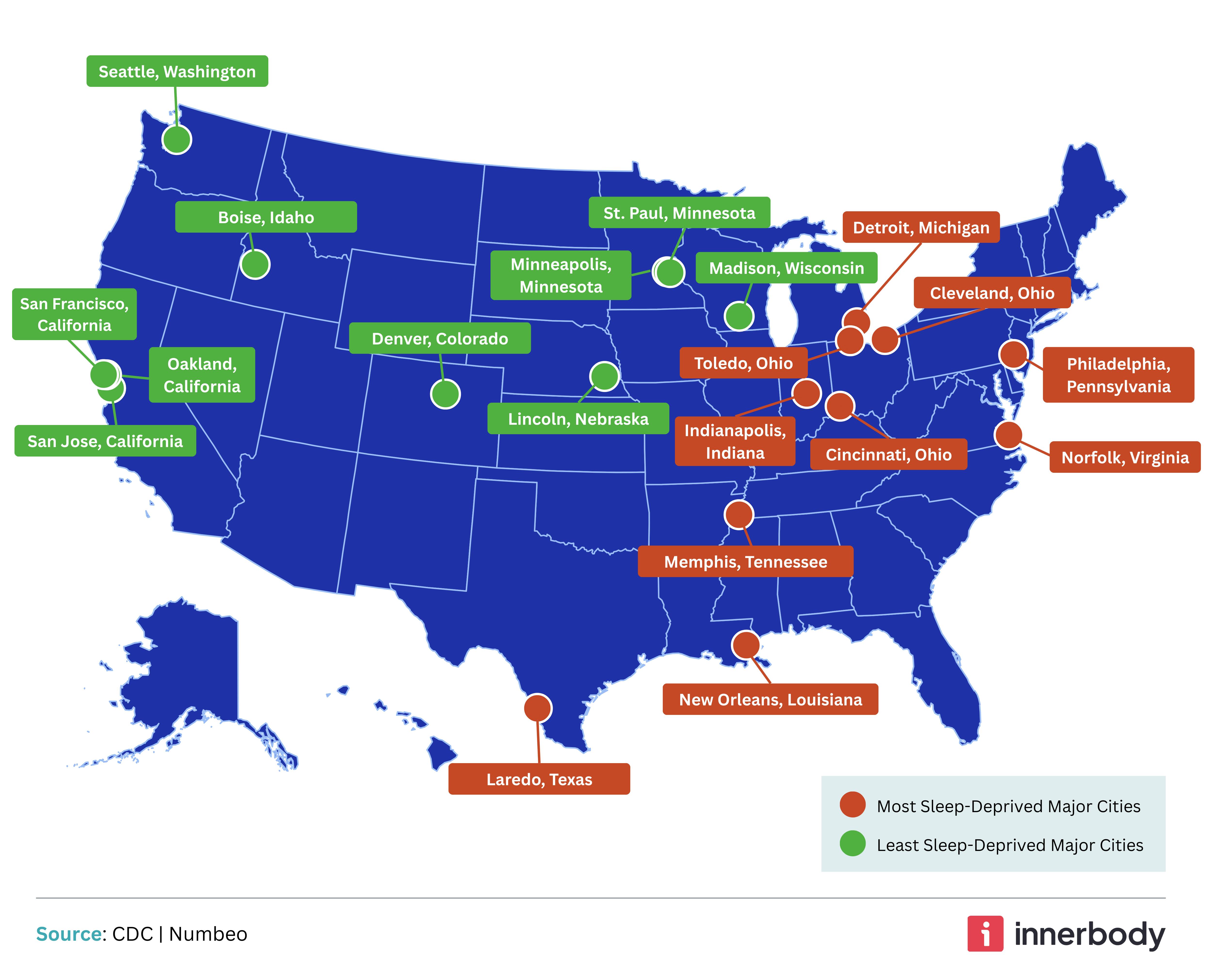 The Most (and Least) Sleep-Deprived U.S. Cities