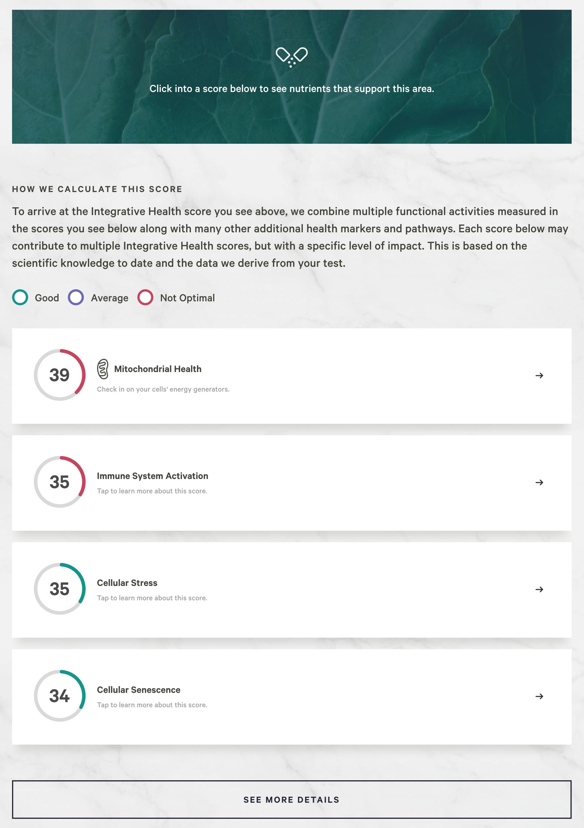 Viome Cellular Health Results