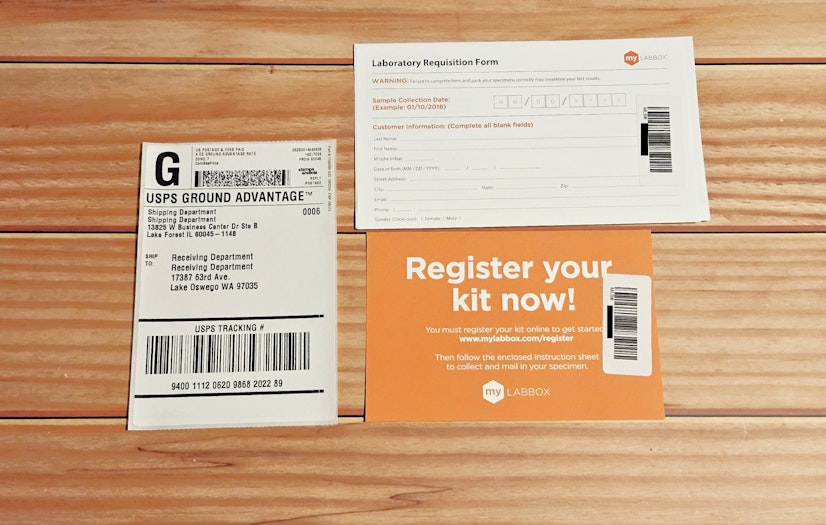 Mylab Box Registration Card