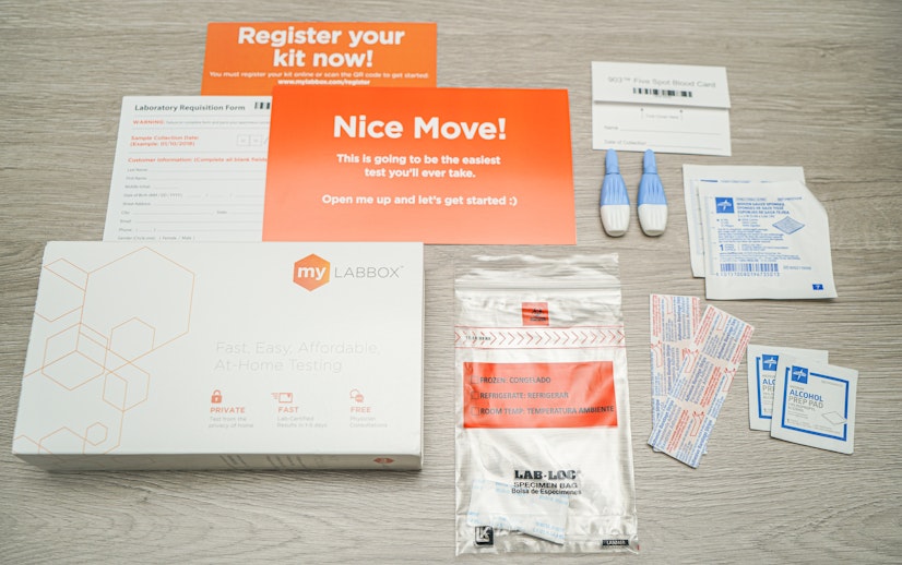 Herpes Test Kit Contents