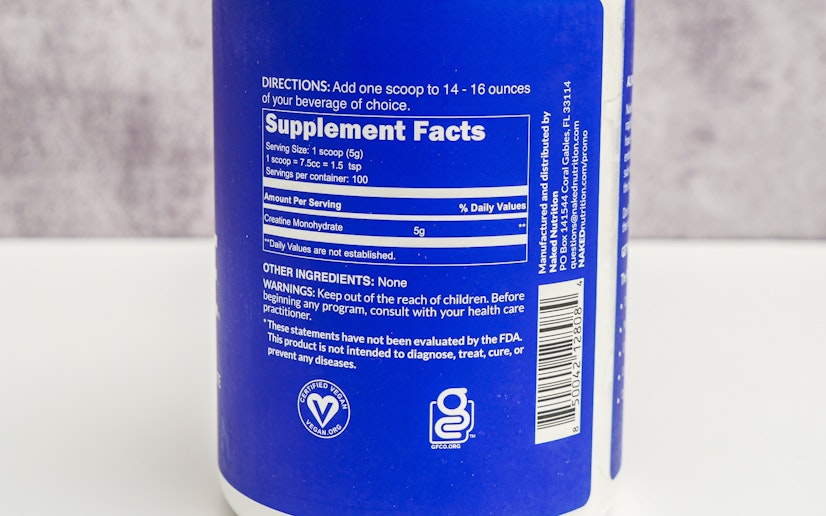 Naked Creatine ingredients