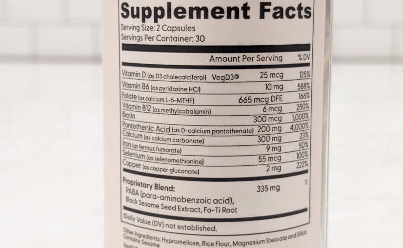 Not Today Grey Ingredients