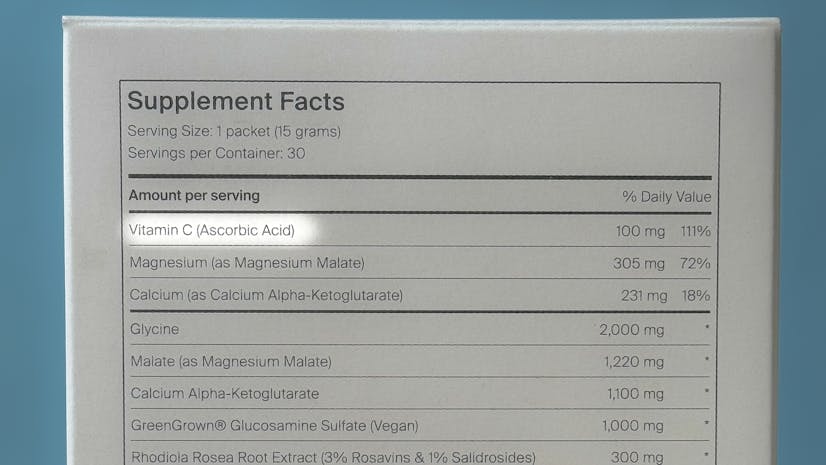 Novos Core Ingredients Vitamin C