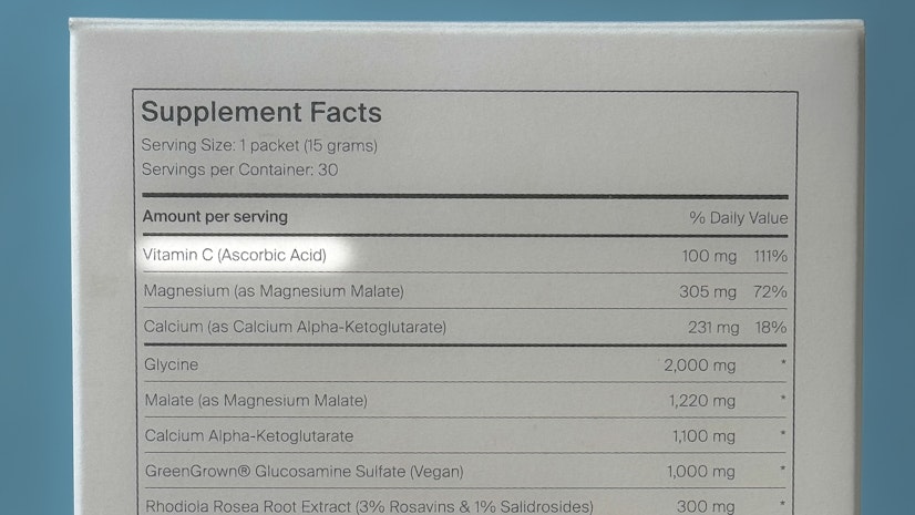 Novos Core Ingredients Vitamin C