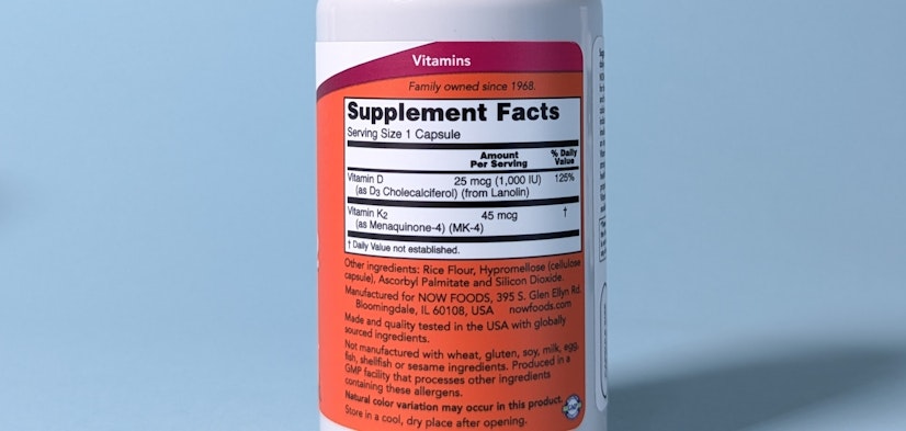 Now Foods D3 and Ingredients