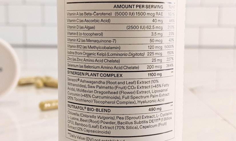 Nutrafol Womens Vegan Ingredients