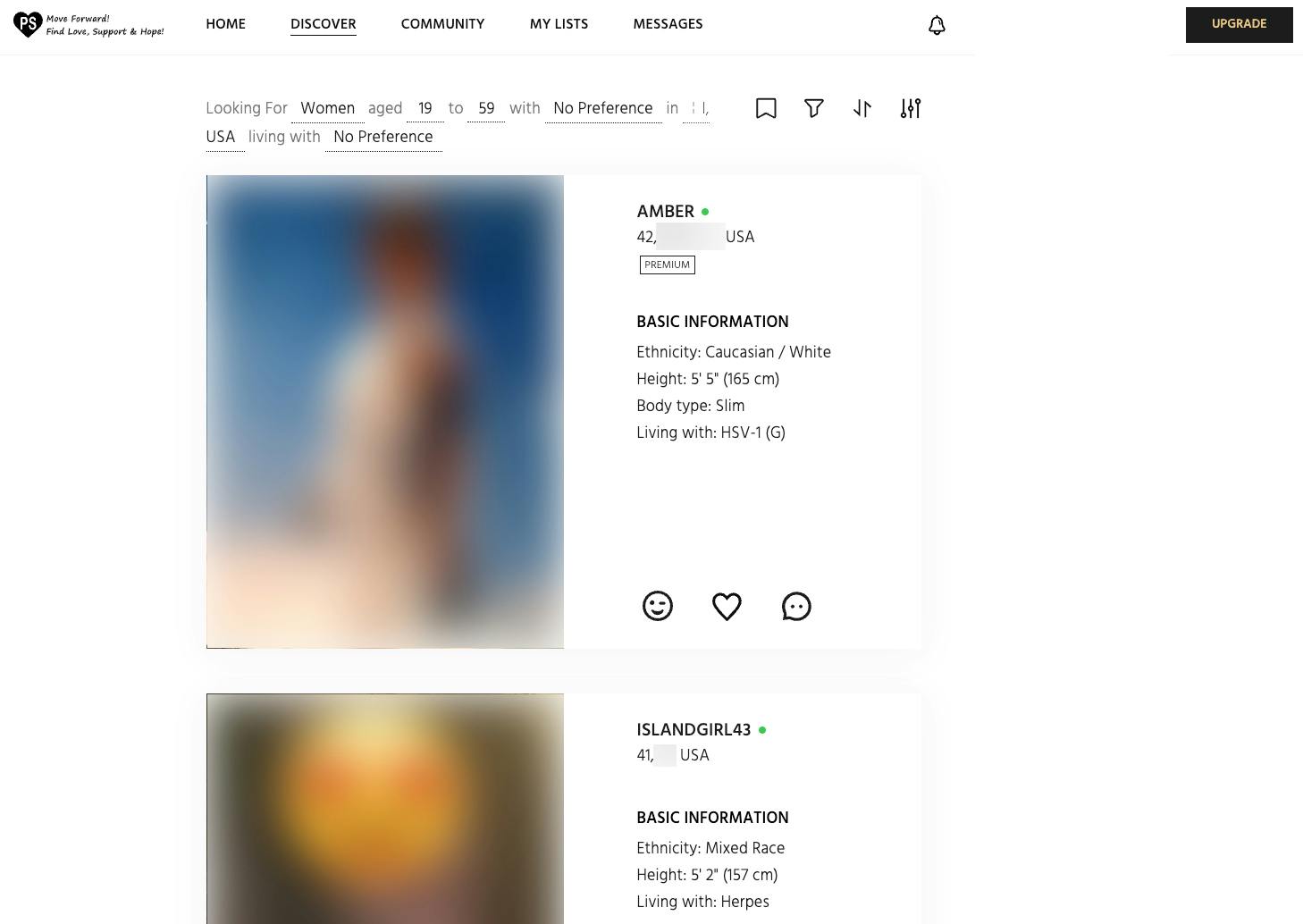 Positive Singles Search Results