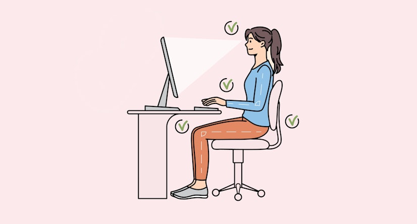 Having Good Posture Illustration