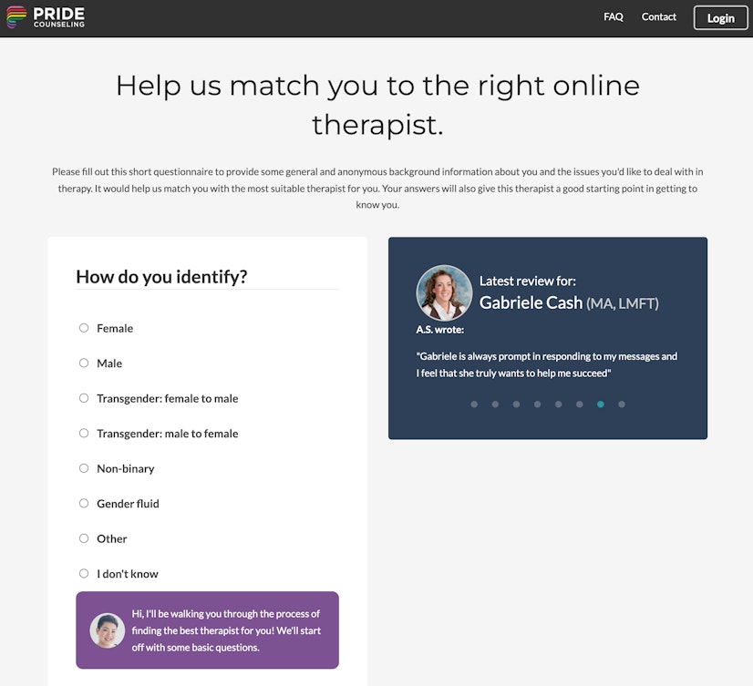 Pride Counseling Questionnaire