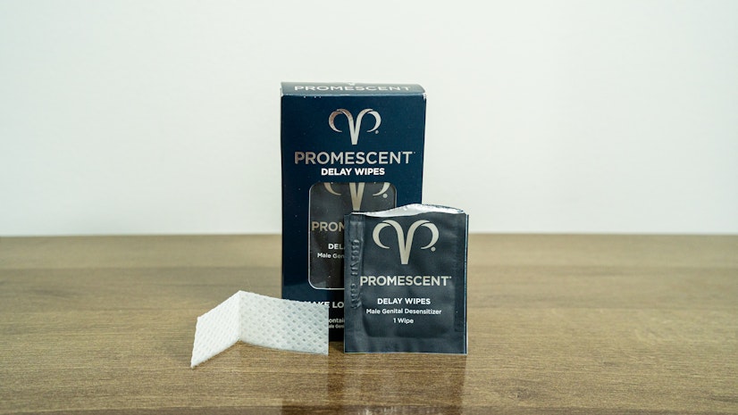 Promescent Delay Wipes Box And Open Packet