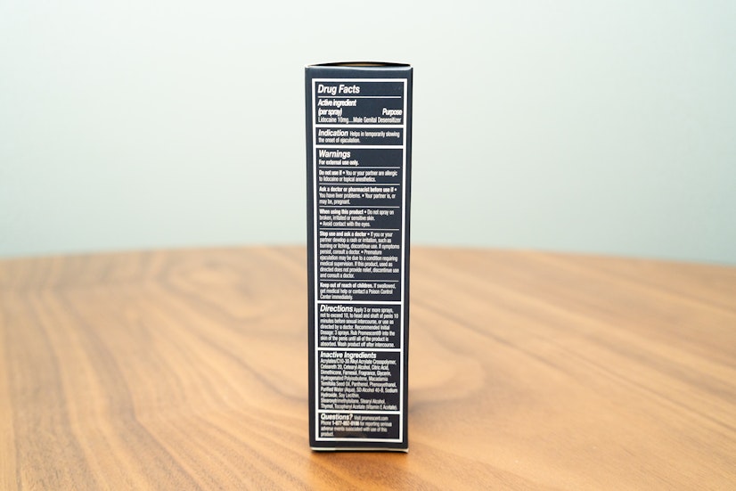 Promescent Spray Box Ingredients Review