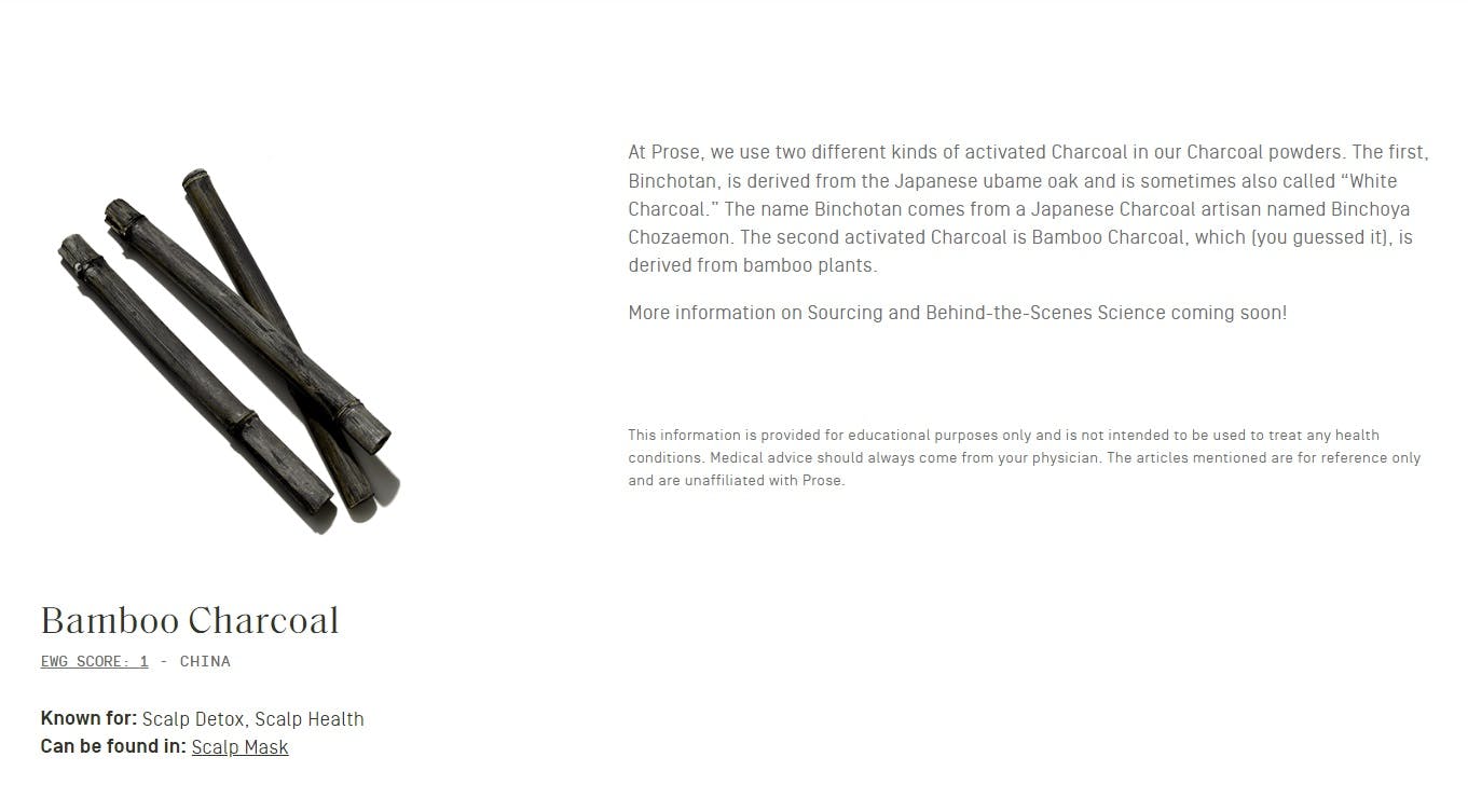 Prose Review Ingredient Page Limited