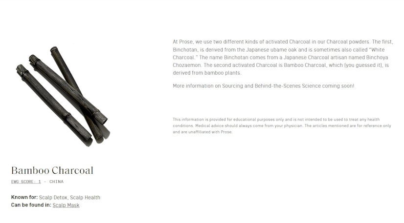 Prose Review Ingredient Page Limited