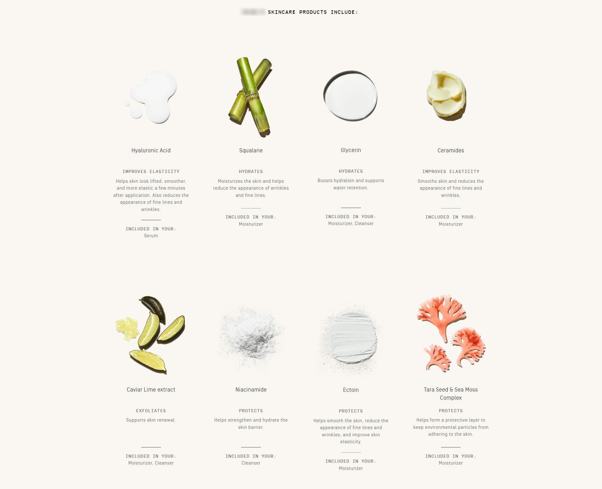 Prose Review Skincare Formula Ingredients