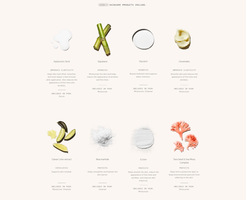 Prose Review Skincare Formula Ingredients