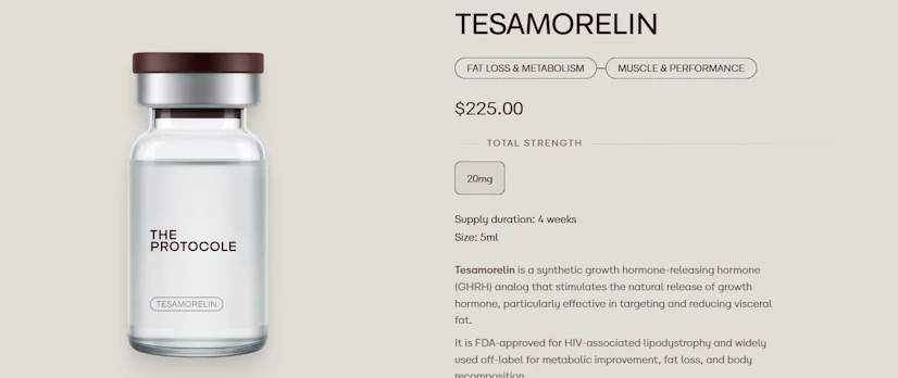 Protocole’s tesamorelin, a five-week supply.