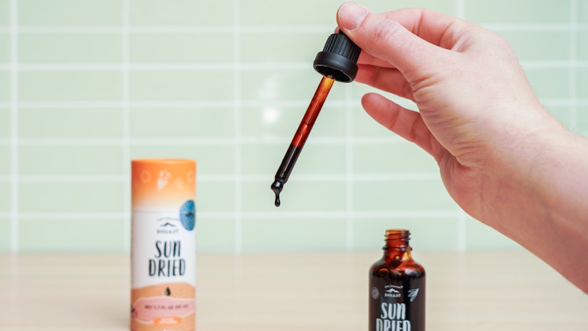 Dropper of Pure Himalayan Shilajit sun-dried resin drops supplement