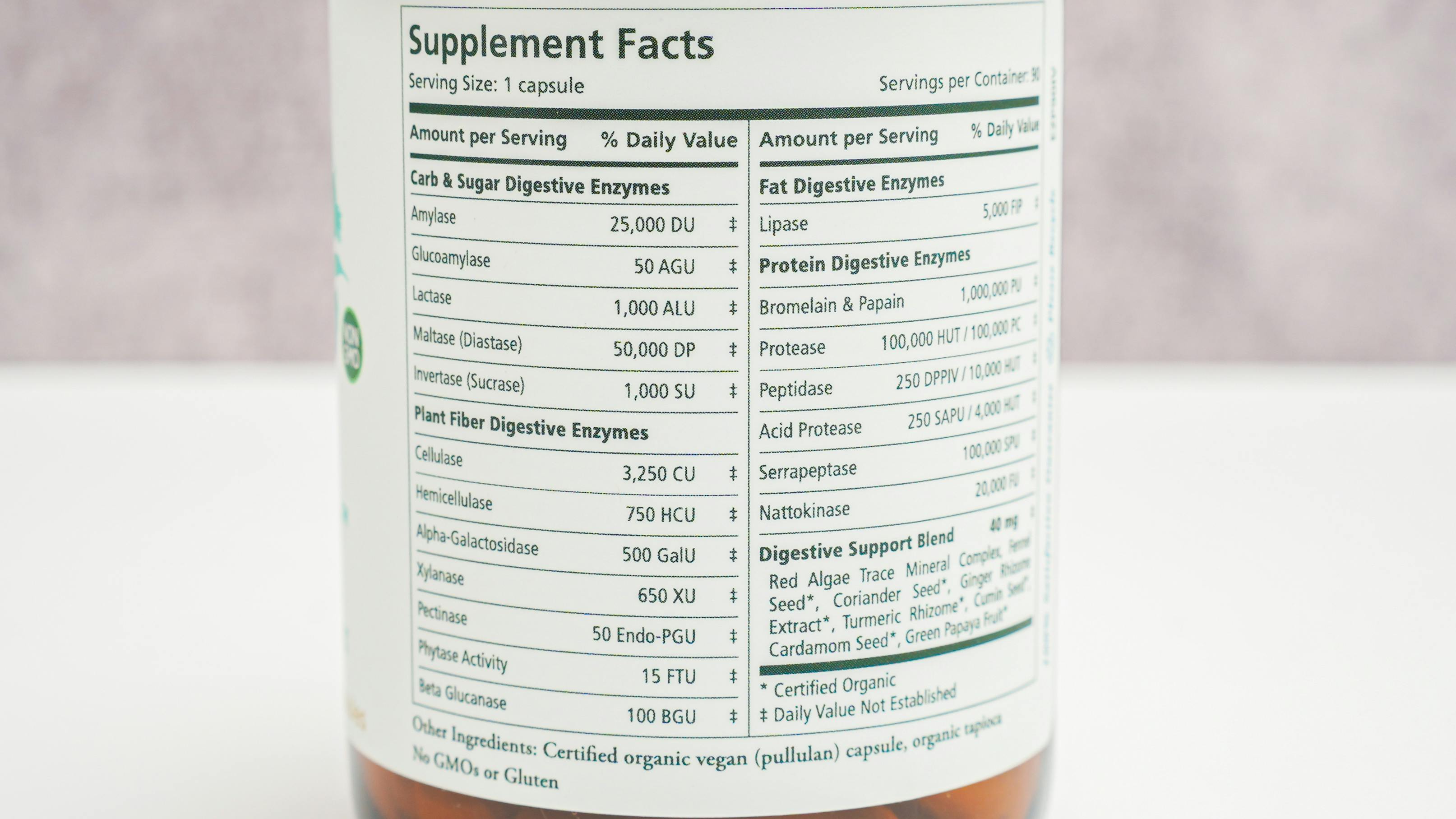 Pure Synergy Enzyme Powder Ingredients