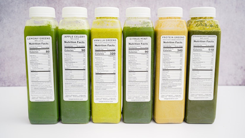 Raw Generation Low Sugar Detox Cleanse Ingredients