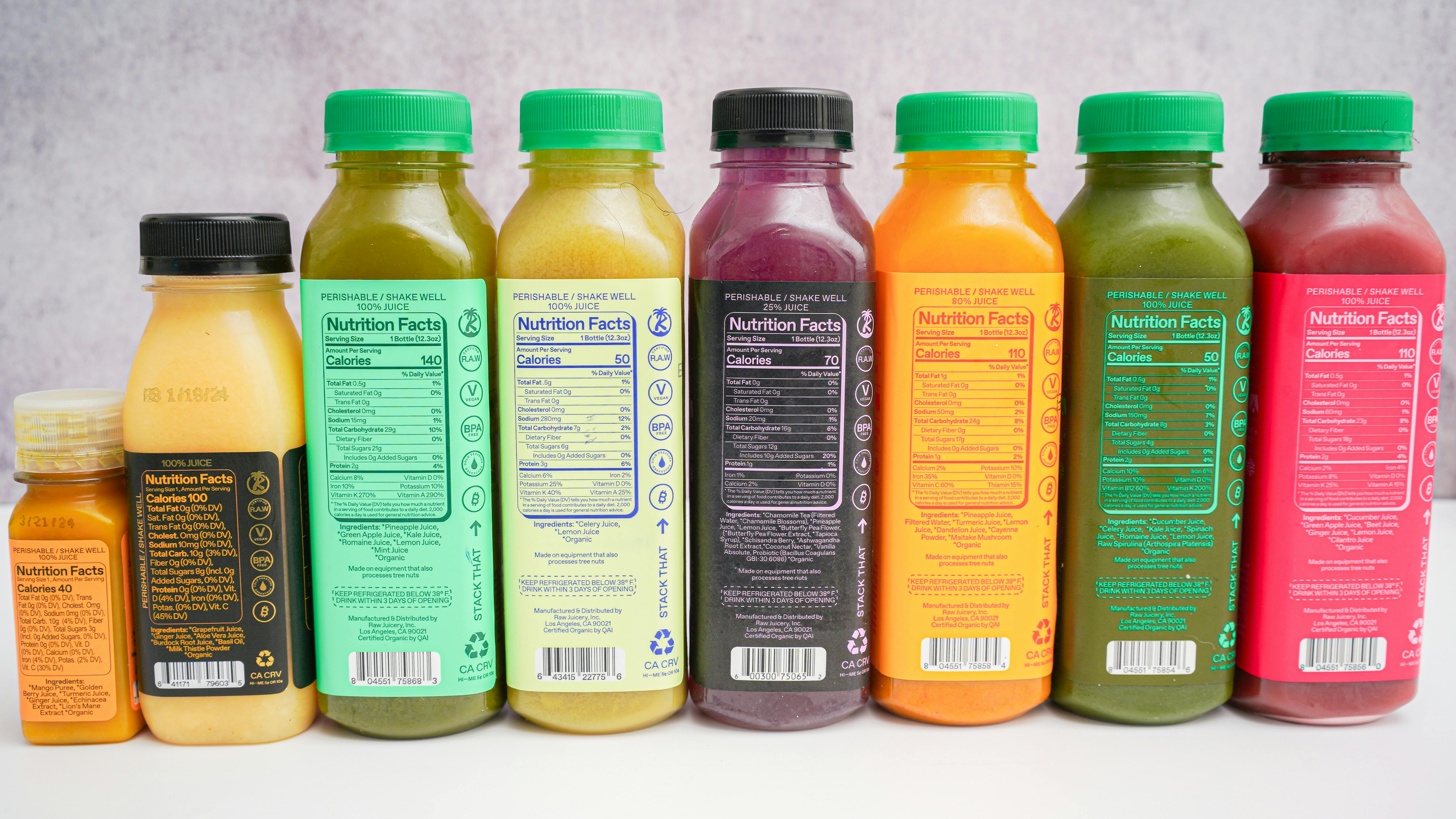 Raw Juicery Signature Cleanse Ingredients