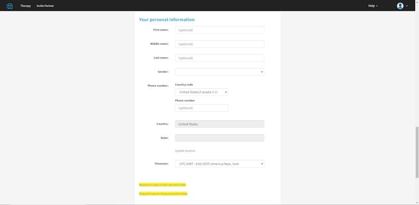 Removing your data at Regain