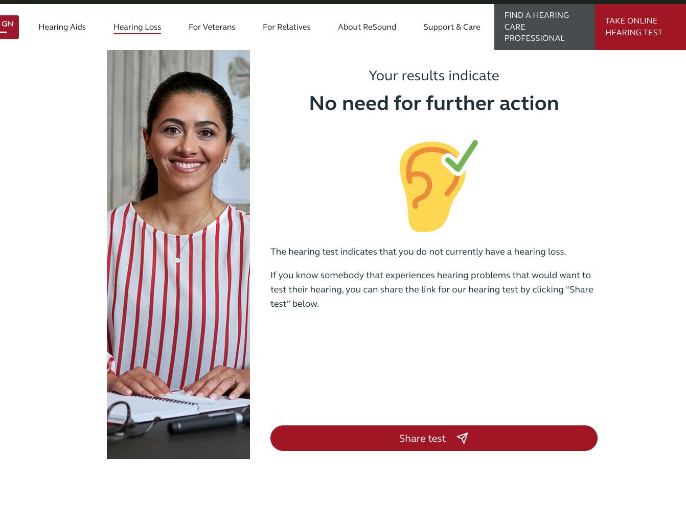 Resound Hearing Test Results