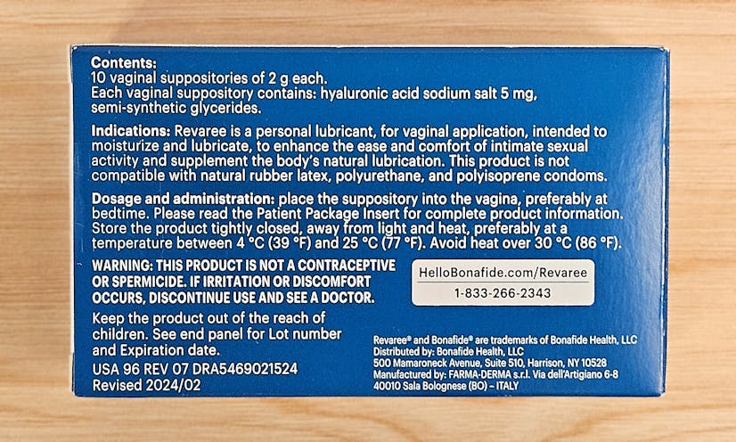 Revaree Reviews Box Information