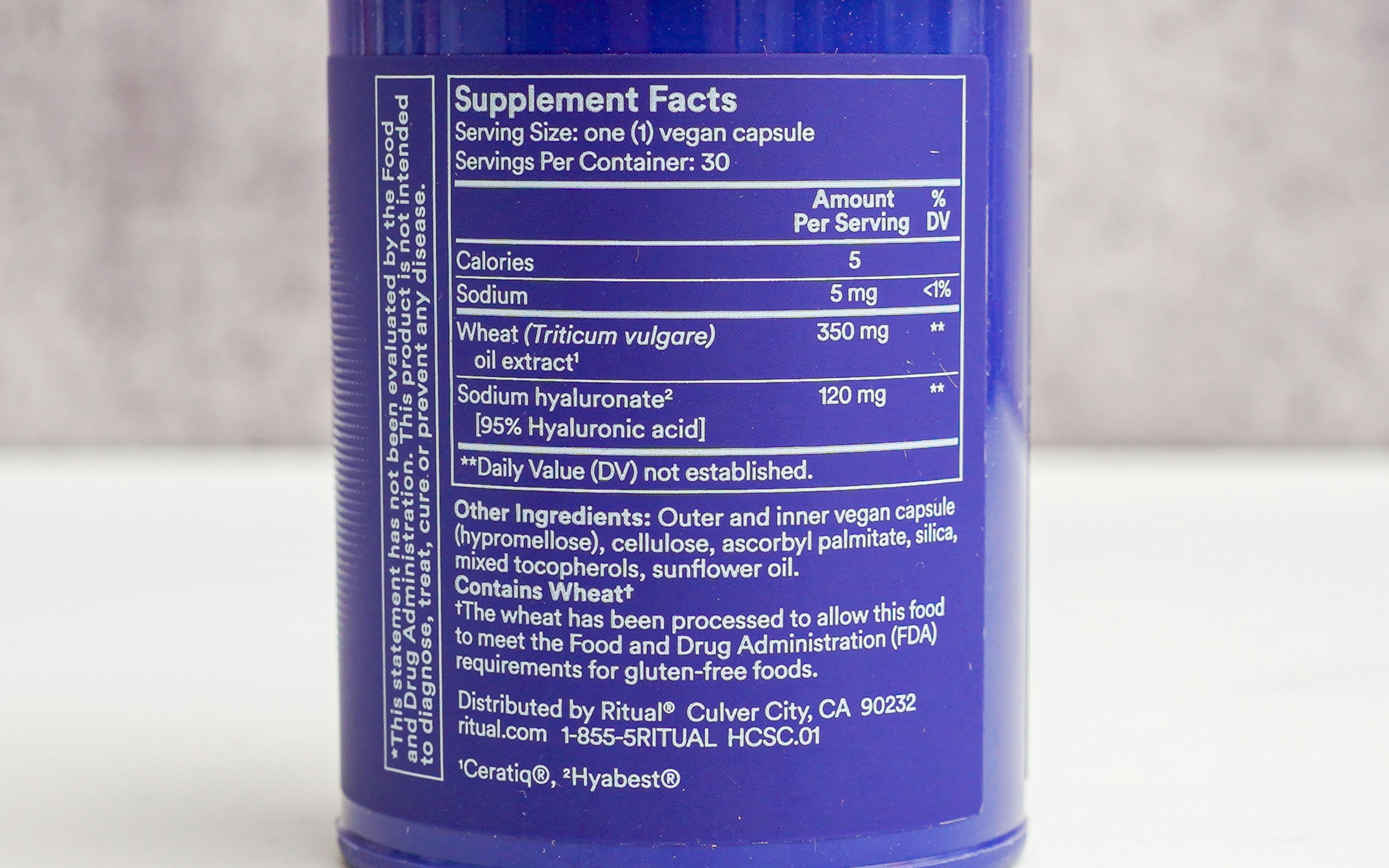 Ritual Hyacera Ingredients