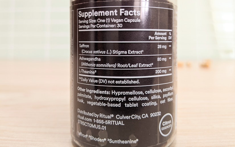 Ritual Stress Relief Ingredients