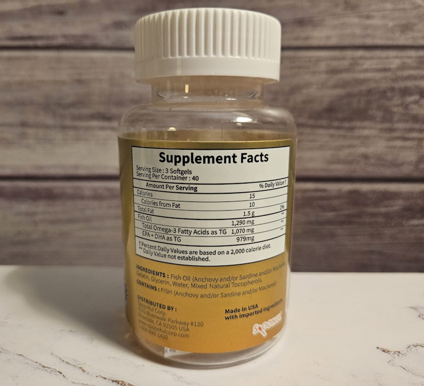 Spoonful fish oil ingredients label
