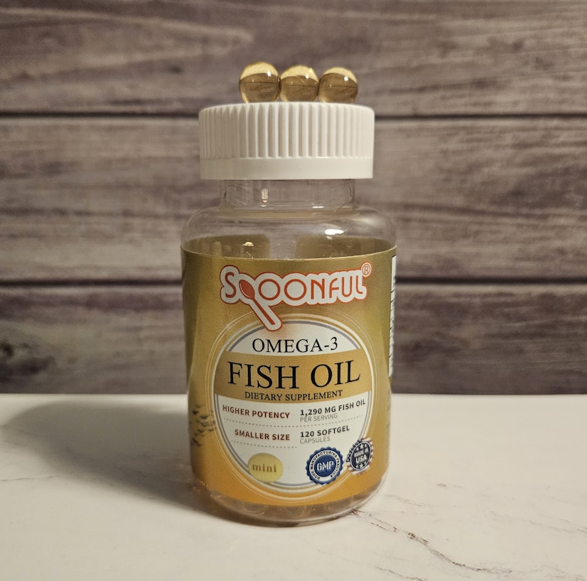 Spoonful fish oil supplement
