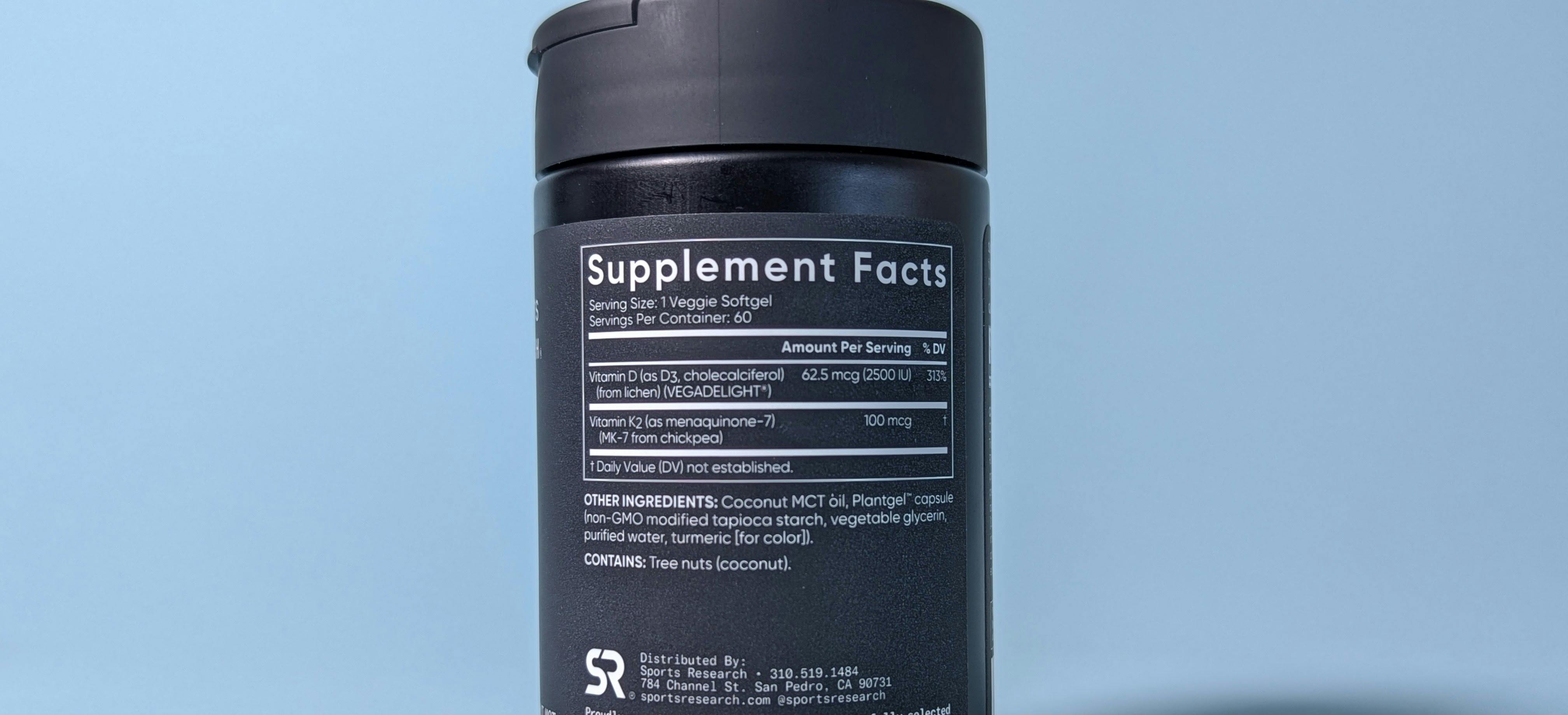 Sports Research D3 and K2 Ingredients