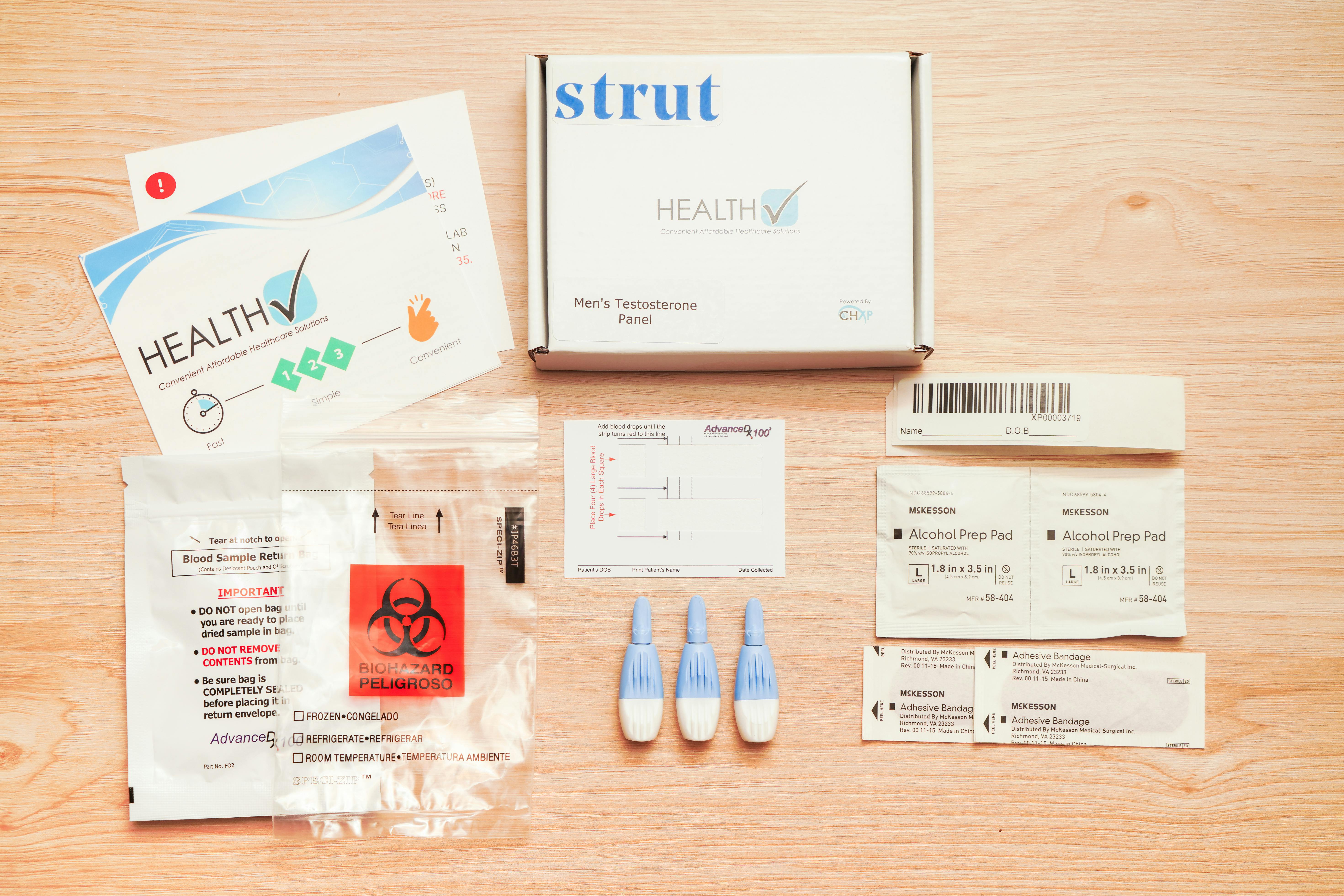 Strut Health Testosterone Test Contents