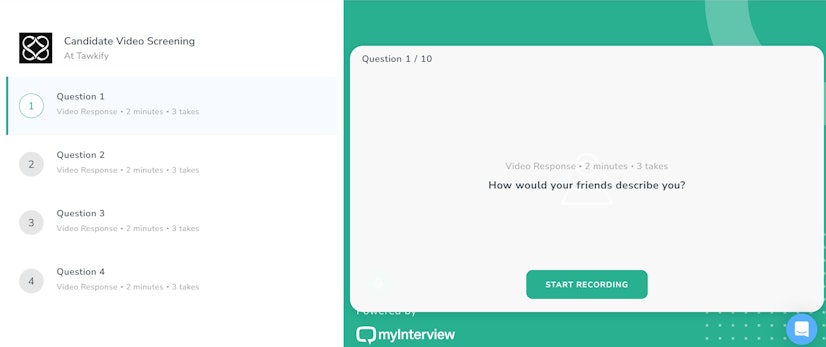 Tawkify Candidate Video Screening