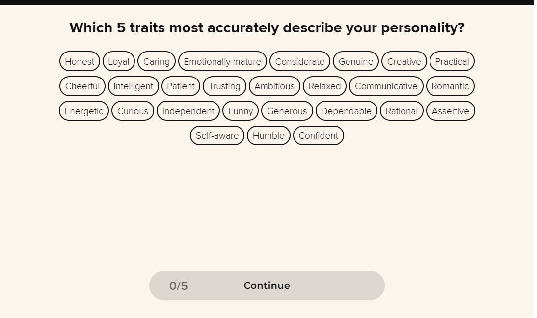 Tawkify Profile Question