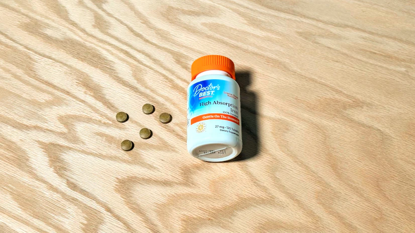 A picture of the Doctor’s Best iron supplement bottle