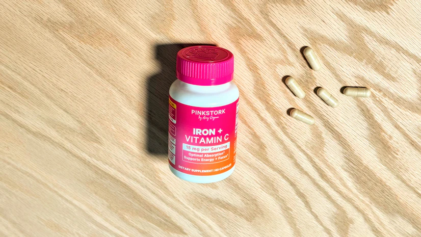 A picture of the Pink Stork supplement bottle