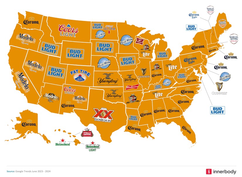 Top beers in each state in the United States Top beers in each state in the United States