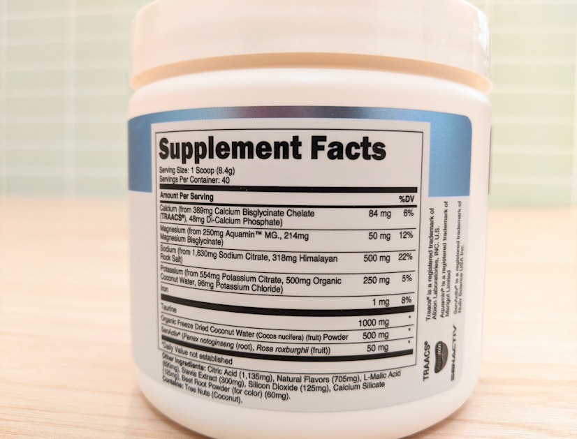 Transparent Labs Hydrate Ingredients