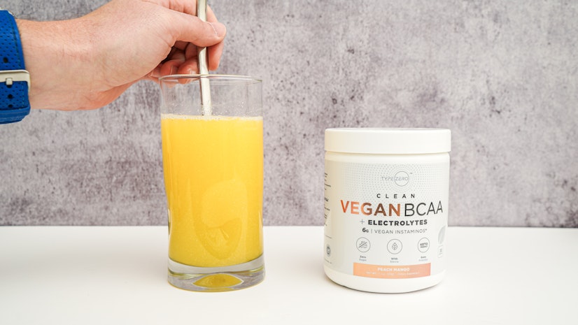 Type Zero Clean Vegan BCAAs mixed in water
