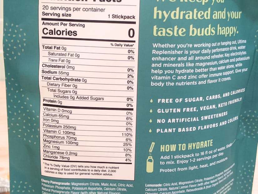 Ultima Replenisher Ingredients