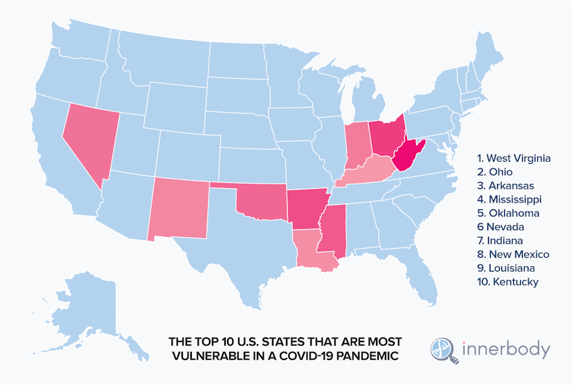 Heatmap of coronavirus vulnerability